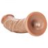 Dildo realistic RealRock cu ventuză - 15,5 cm (natur închis)