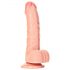 Dildo realist cu ventuză și testicule - 15,5cm (natural)