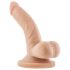 Dr. Skin 4 - dildo realist cu ventuză și testicule – natural (12 cm)