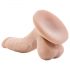 Dr. Skin 4 - dildo realist cu ventuză și testicule – natural (12 cm)