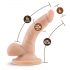 Dr. Skin 4 - dildo realist cu ventuză și testicule – natural (12 cm)