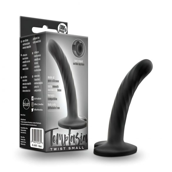 Dildo cu ventuză și design twistat Temptasia Twist Small (negru)