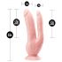 Dr. Skin 8 - Dublu Dildo cu Bază Aderentă (natur)