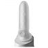 Fat Boy Micro - Ribbed - Husă pentru penis (15cm) - Alb crem