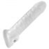 Husă subțire pentru penis Fat Boy - 17 cm - alb ivory