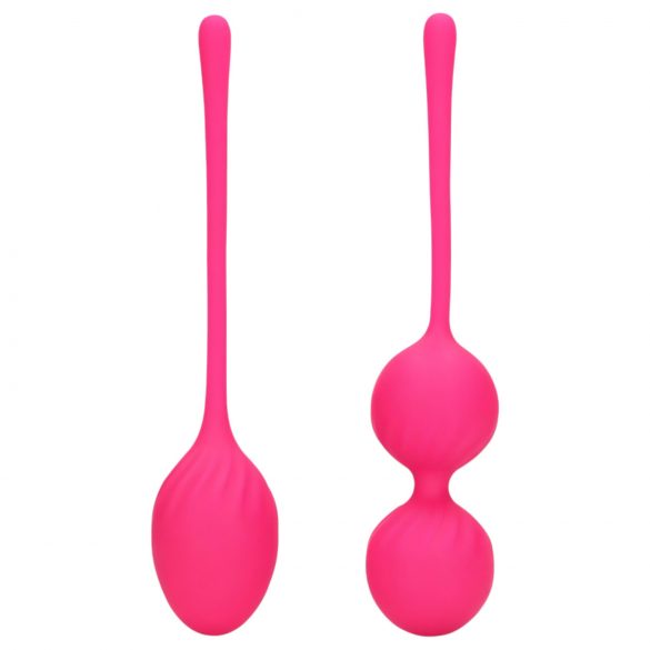 Loveline - set de bile vaginale cu greutate - 2 piese (roz)