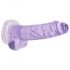 Dildo realist transparent - mov (17 cm)