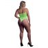 Body neon verde cu efect de bandă fluorescentă - Ouch!  - XL-4XL