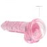 Dildo realistic transparent - roz (17cm)