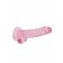 Dildo realistic transparent - roz (17cm)