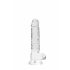 Dildo realist transparent RealRock - clar ca apa (17cm)