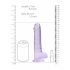 Dildo realist transparent - mov (19cm)