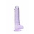 Dildo realist transparent - mov (19cm)