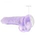 Dildo realist transparent - mov (19cm)