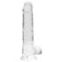 REALROCK - dildo realist transparent - clar ca apa (19cm)