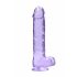 REALROCK - dildo realist transparent - mov (22cm)