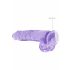 REALROCK - dildo realist transparent - mov (22cm)