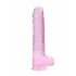 REALROCK - dildo realist transparent - roz (22cm)