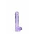 Dildo realist transparent - mov (15cm)