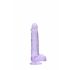 Dildo realist transparent - mov (15cm)