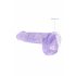 Dildo realist transparent - mov (15cm)