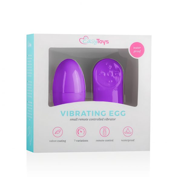 Ou vibrator Easytoys cu 7 ritmuri, radio, mov