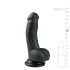 Dildo cu ventuză și testicule Easytoys (15 cm) - negru