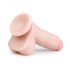 Easytoys - dildo cu ventuză și testicule (17,5cm) - natural