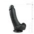 Dildo cu ventuză și testicule Easytoys (20 cm) - negru