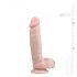 Easytoys - dildo cu ventuză și testicule (22,5cm) - natural