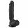 Easytoys - dildo cu ventuză și testicule (22,5 cm) - negru