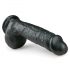 Easytoys - dildo cu ventuză și testicule (22,5 cm) - negru