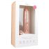 Dildo mare cu ventuză și testicule Easytoys (26,5cm) - natural