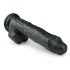 Dildo mare cu ventuză și testicule - Easytoys - 26,5cm - negru