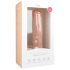 Easytoys - Dildo mare cu ventuză și testicule (29,5cm) - natural