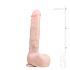 Easytoys - Dildo mare cu ventuză și testicule (29,5cm) - natural