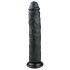 Easytoys - dildo extra mare cu bază cu ventuză (28,5 cm) - negru