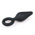 Easytoys Pointy Plug - dop anal cu inel de prindere - mărime medie (negru)