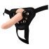 RealStuff Strap-On - dildo îngust, cu curele (natur)