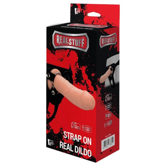 RealStuff Strap-On - dildo realist, cu curea (natur)