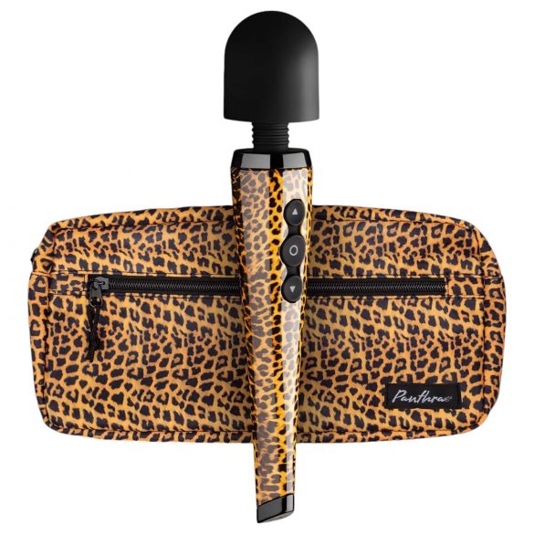 Panthra Shaka Wand - vibrator masaj cu acumulator (leopard-negru)