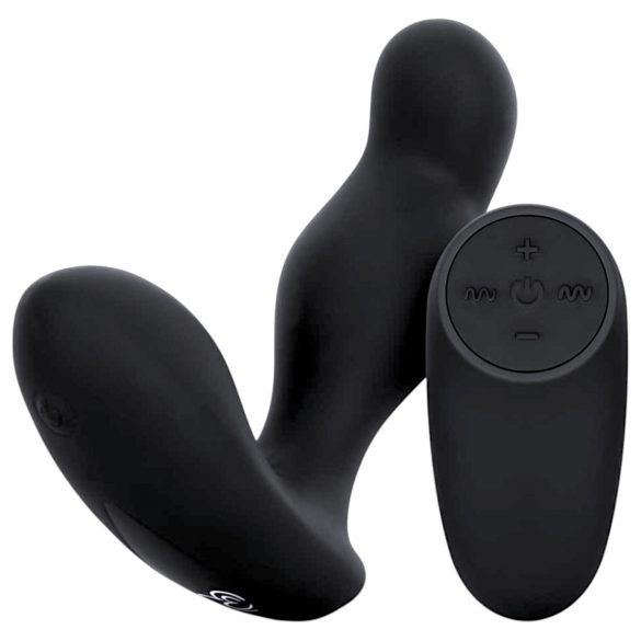 Easytoys Anal Collection - vibrator anal cu telecomandă (negru)