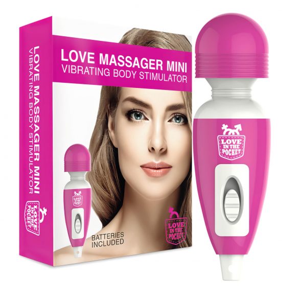 Love Wand - mini vibrator masaj (roz)