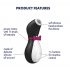 Satisfyer Penguin - stimulator clitoridian cu acumulator, rezistent la apă (negru-alb)