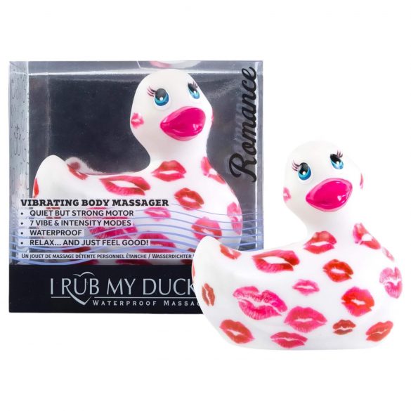 My Duckie Romance 2.0 - vibrator pentru clitoris rezistent la apă (alb-roz)