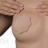 Bye Bra D-F - plasturi invizibili de lifting pentru bust - nude (3 perechi)