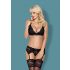 Set lenjerie din dantelă Obsessive 810-SEG-1 (negru)