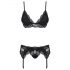 Set lenjerie din dantelă Obsessive 810-SEG-1 (negru)  - L/XL